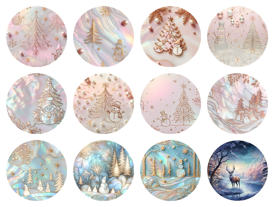 3" Card stock Options for 4" Round Indented Freshie Mold