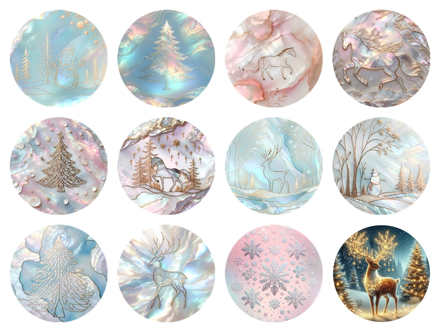 3" Card stock Options for 4" Round Indented Freshie Mold