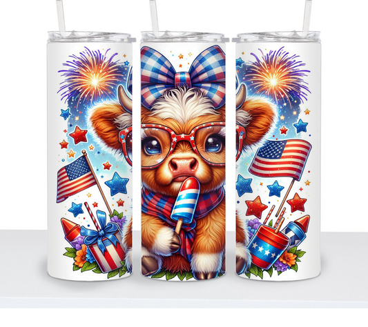 4th of July Highland Cow