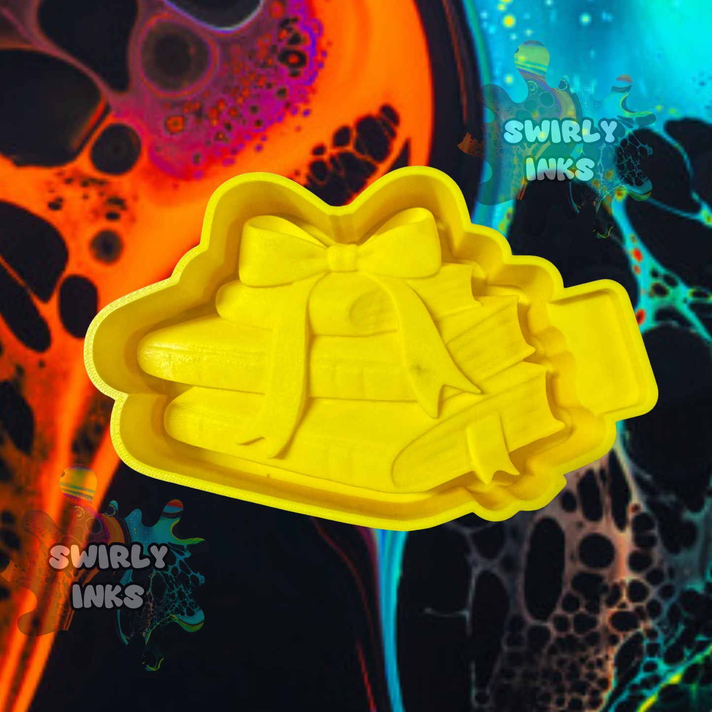 3D Books with Bow Freshie Mold