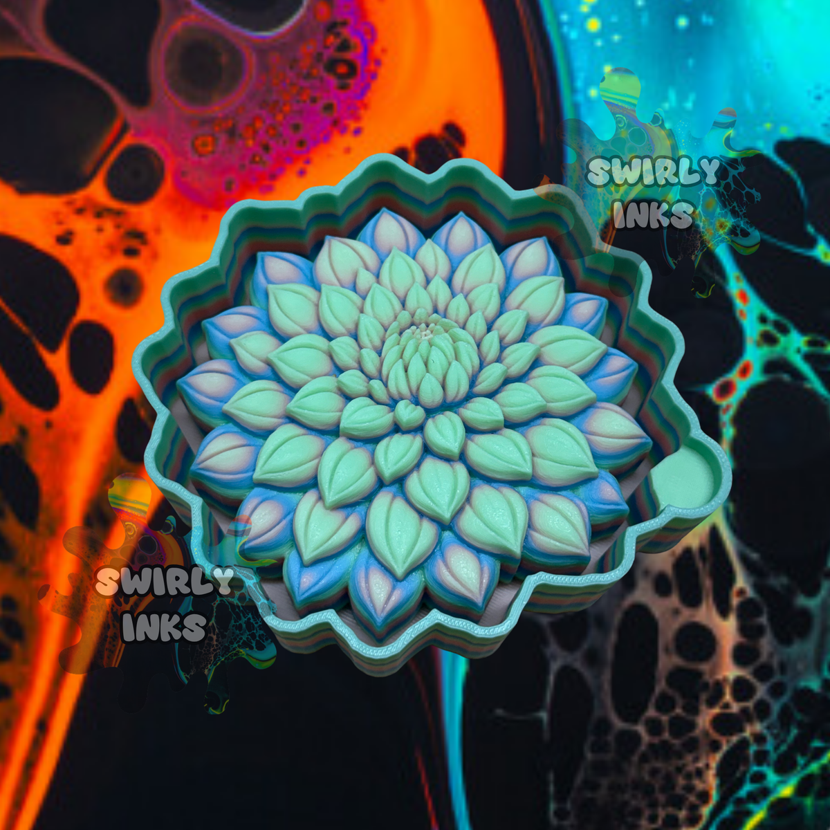 3D Cactus Blossom Freshie Mold