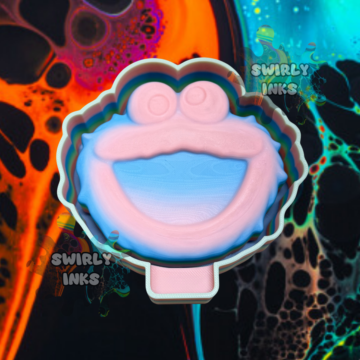 3D Cookie Monster Freshie Mold