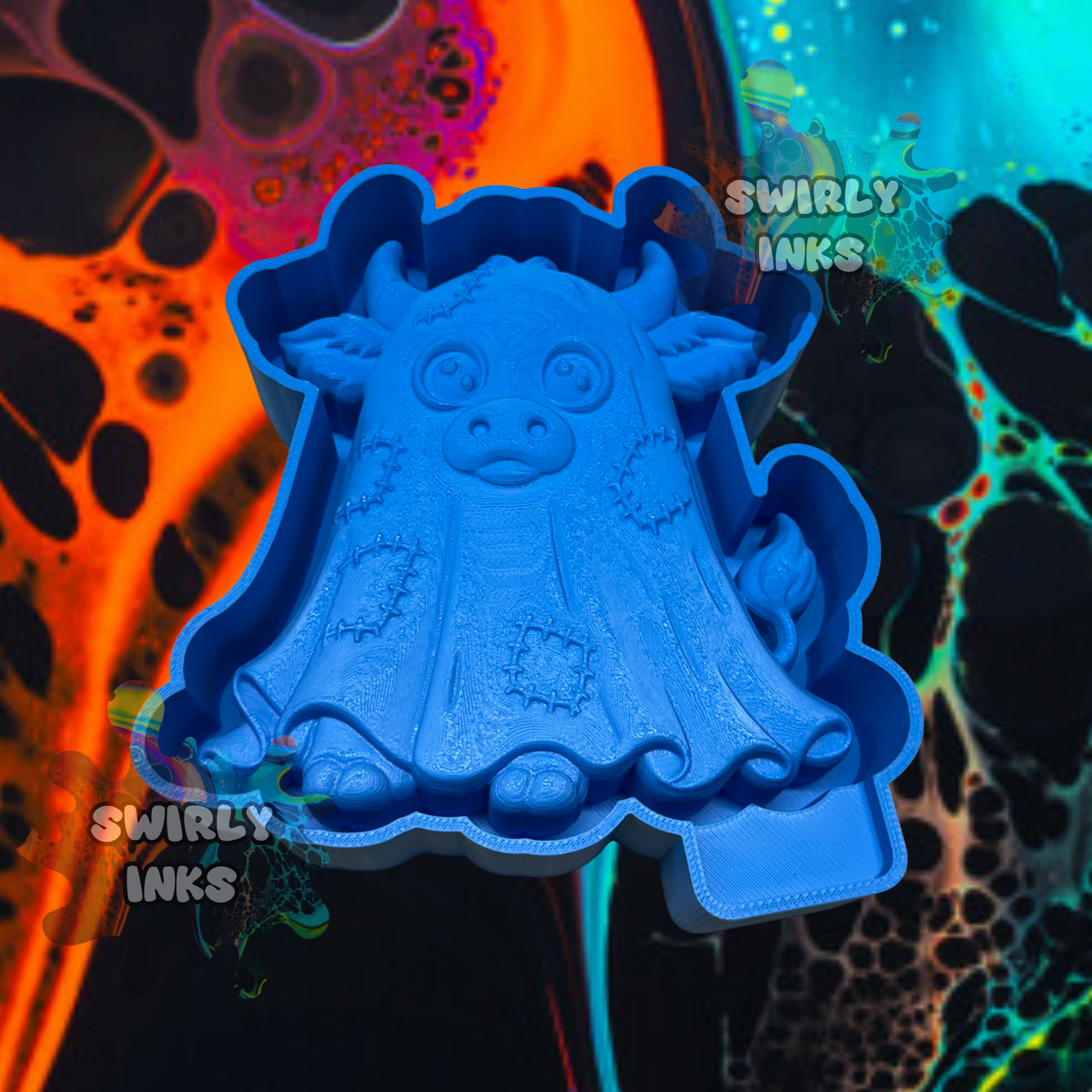 3D Cow Ghost Freshie Mold