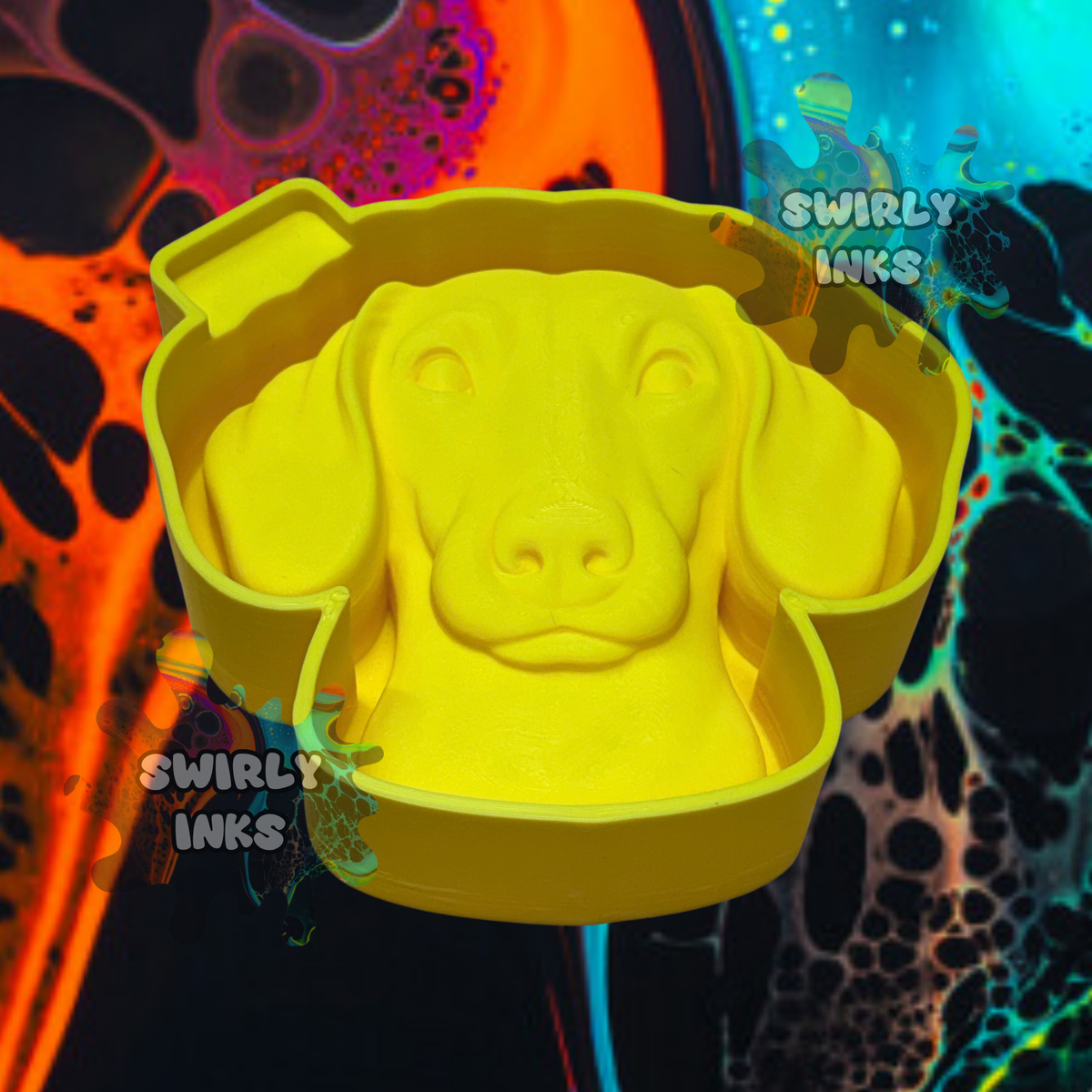 3D Dachshund Dog Head Freshie Mold