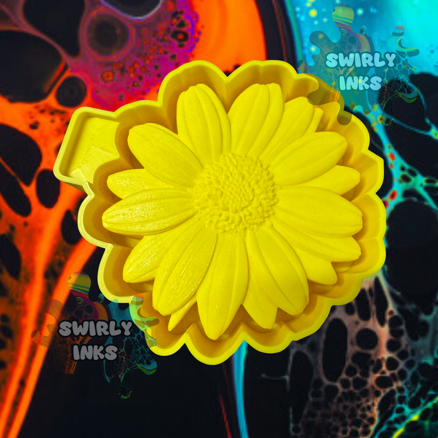 3D Daisy Flower Freshie Mold