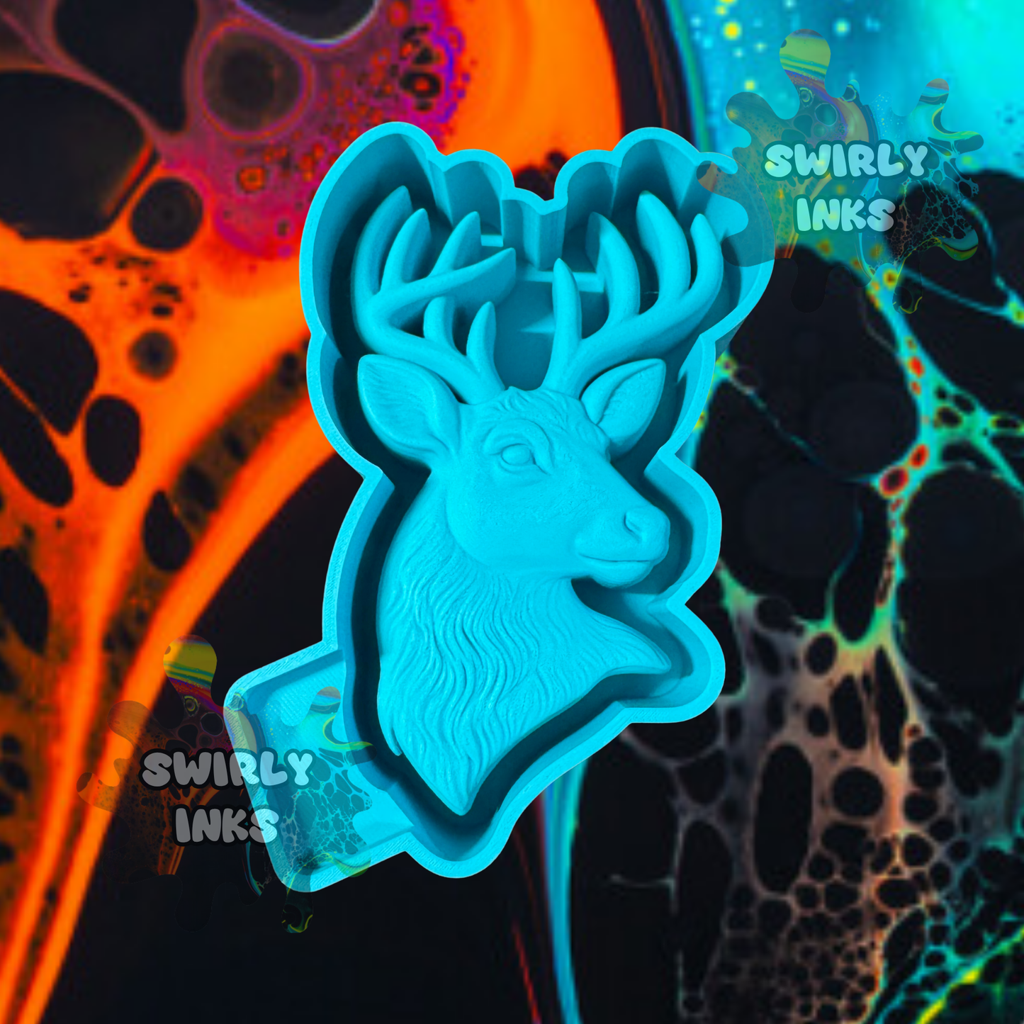 3D Deer Head Freshie Mold