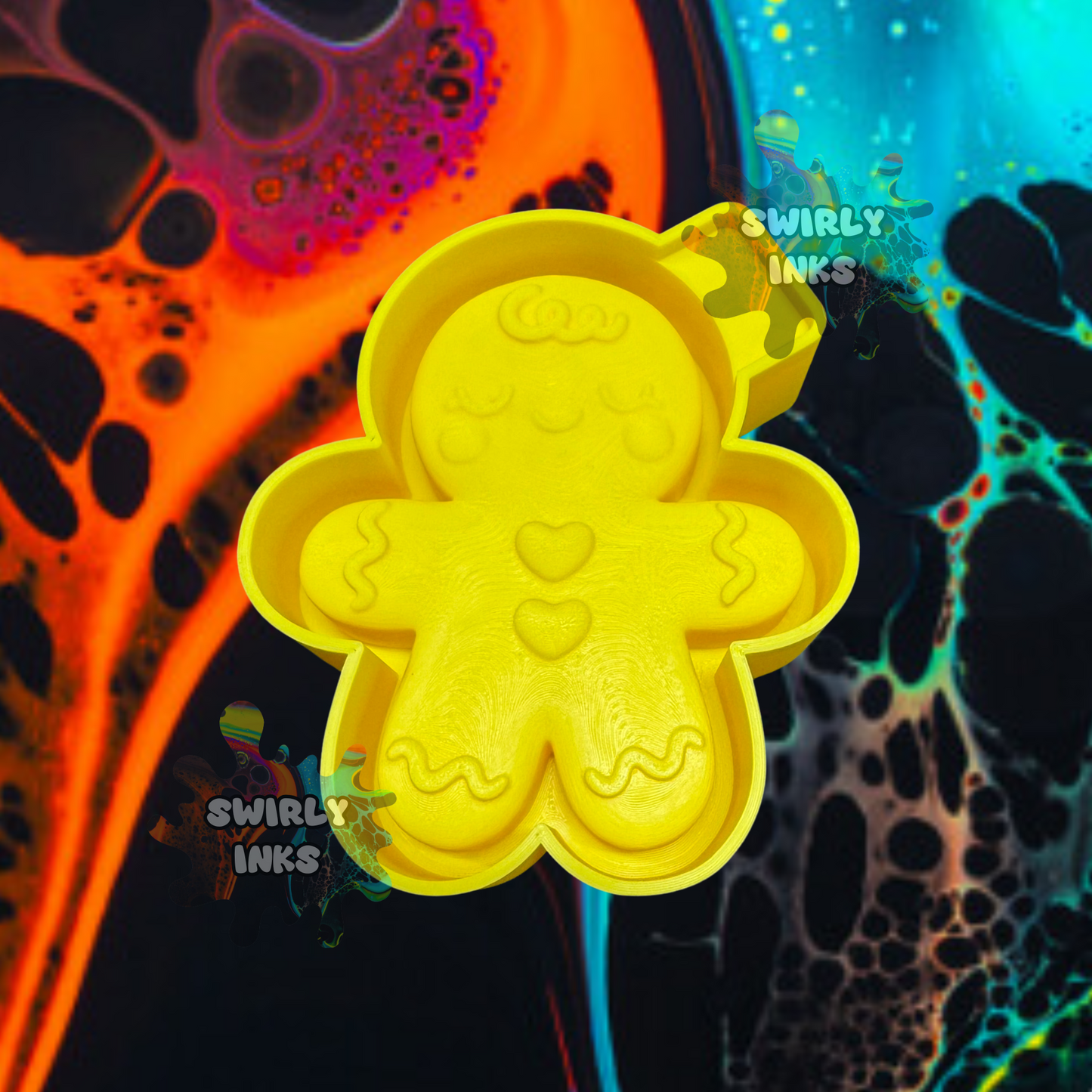 3D Gingerbread Man Freshie Mold