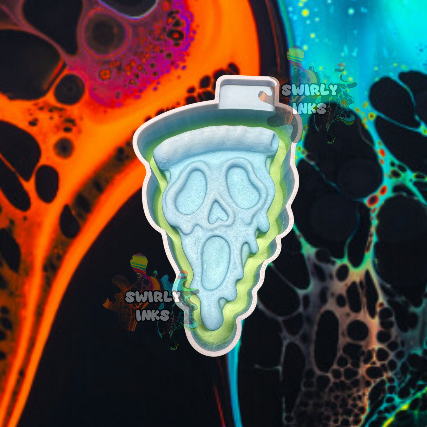 3D Pizza Slice with Face Freshie Mold