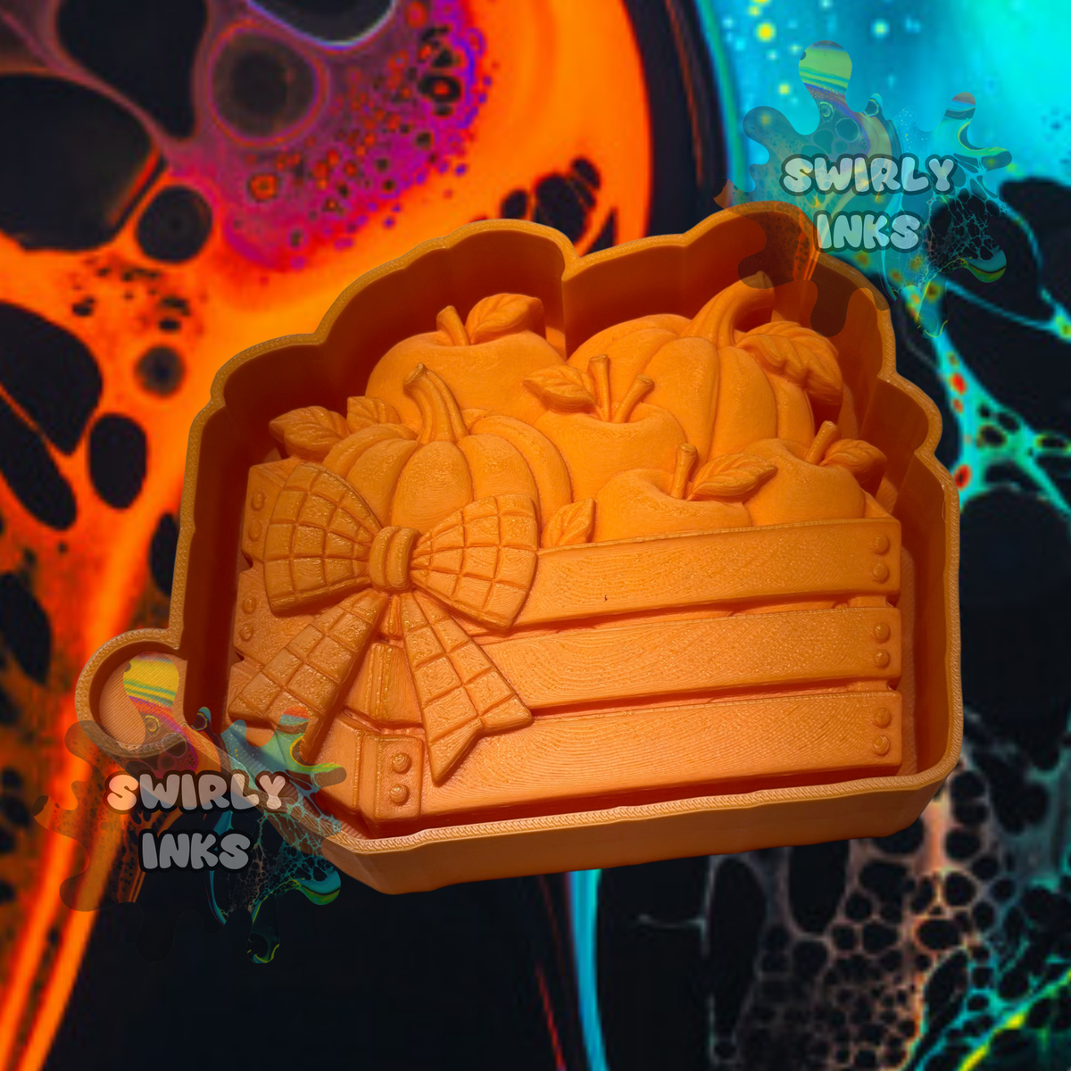 3D Pumpkin Basket Freshie Mold