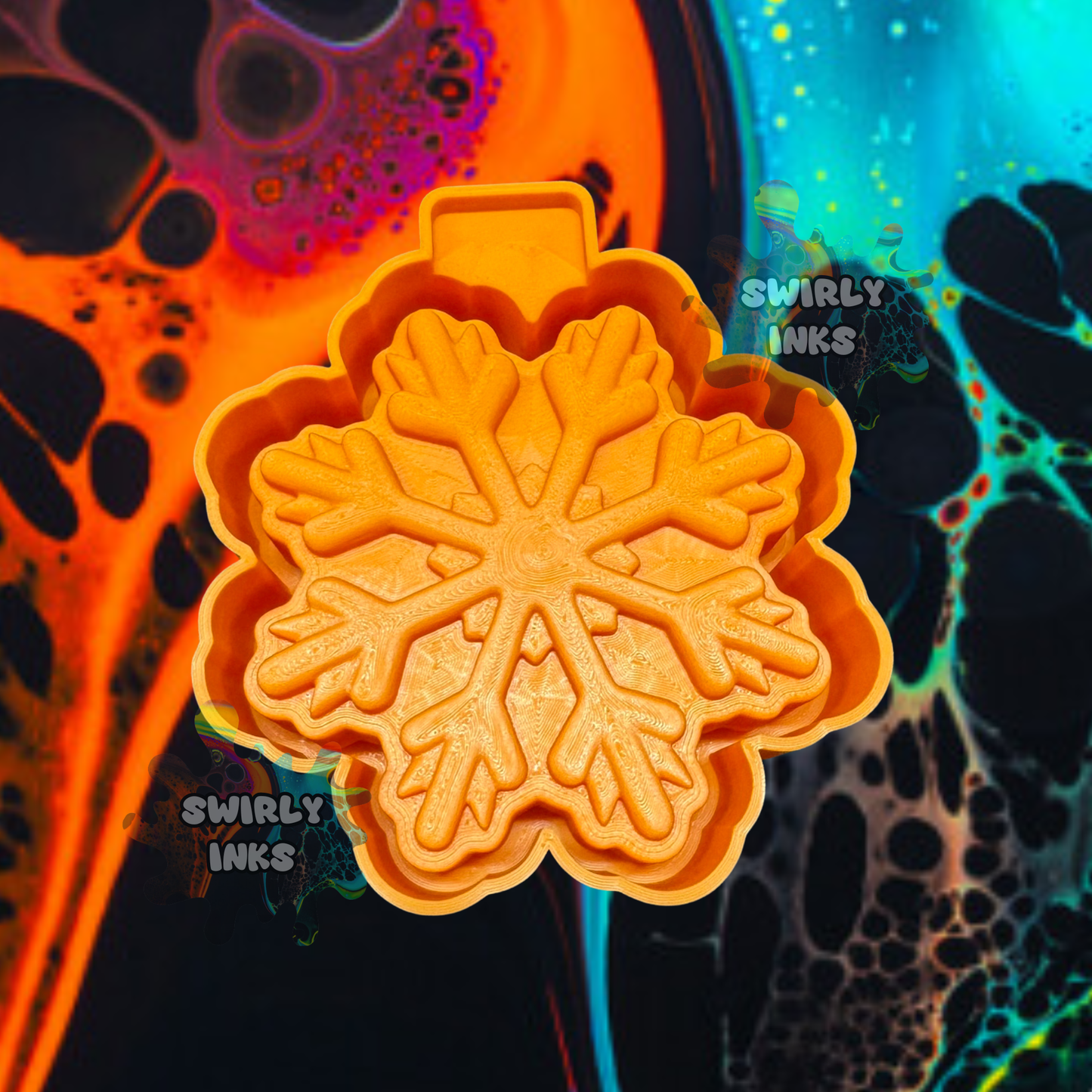 3D Snowflake Freshie Mold