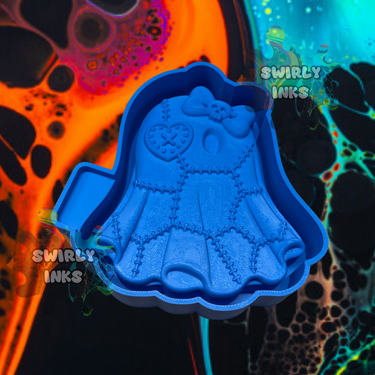 3D Patchwork Ghost Freshie Mold