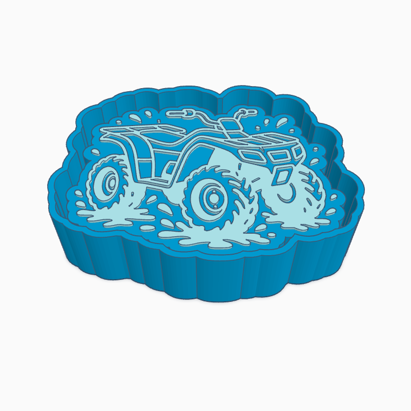 Mudding 4 Wheeler Freshie Mold