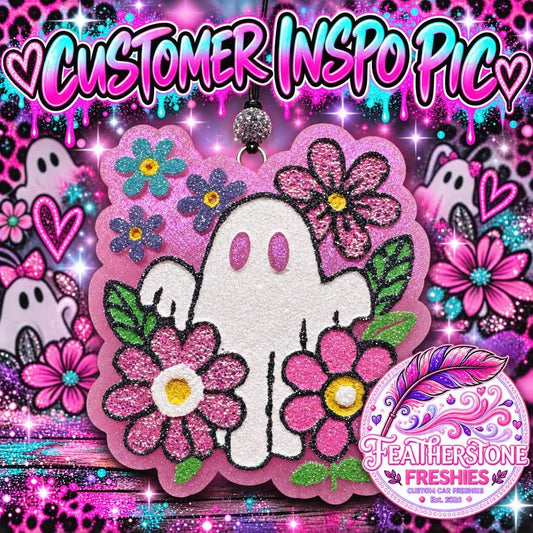 Ghost with Flowers Freshie Mold