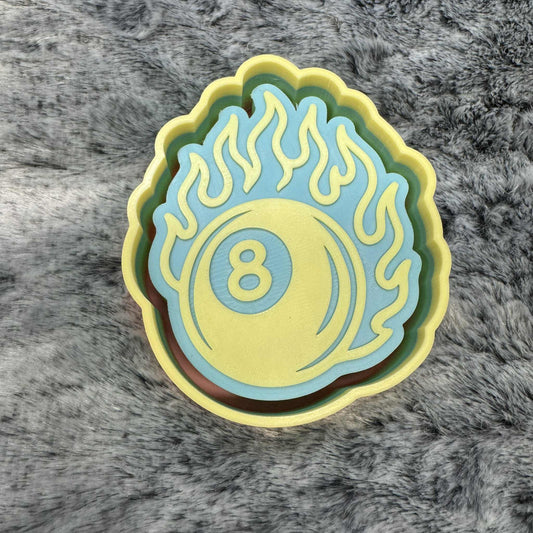 8 Ball Flames Freshie Mold