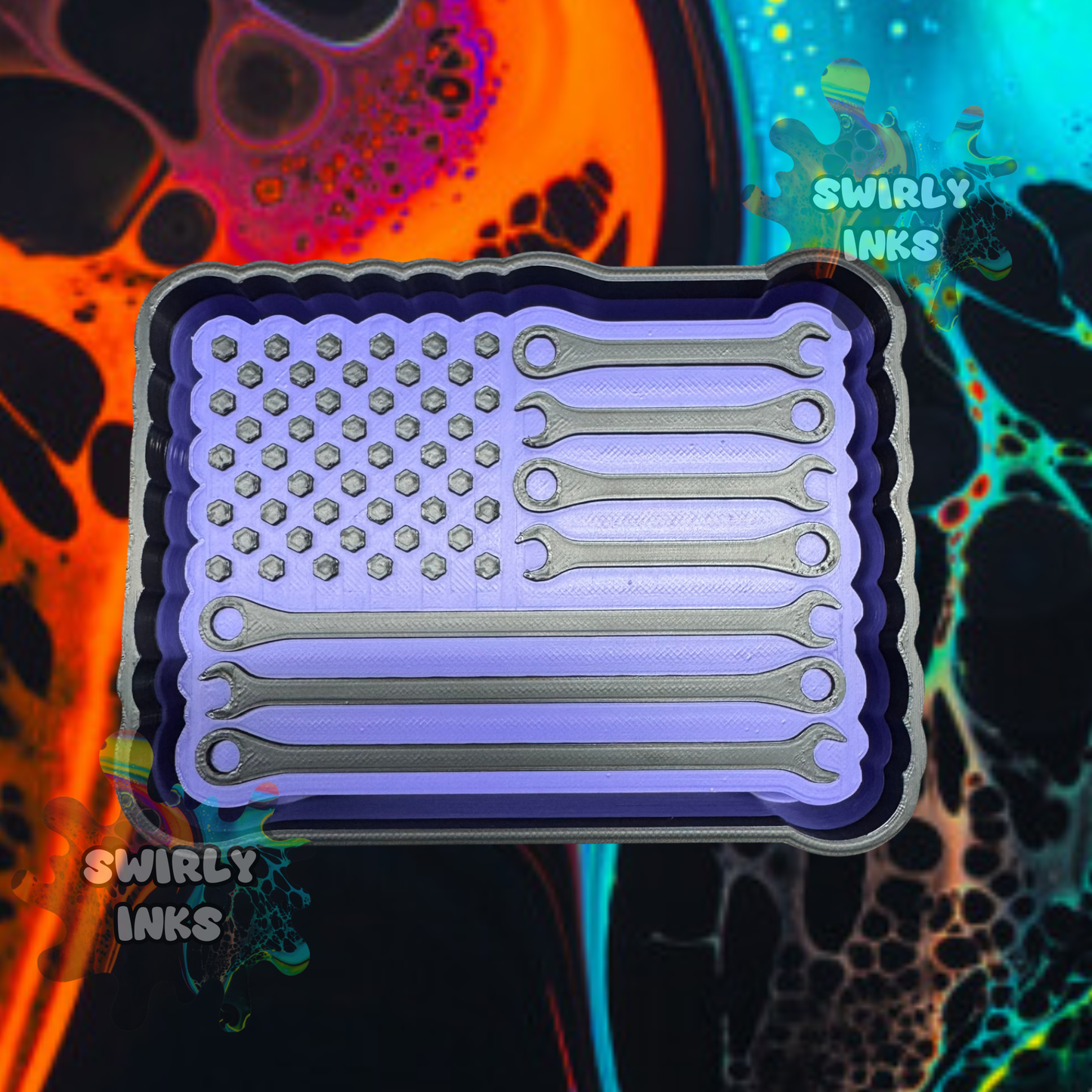 American Flag Wrenches Freshie Mold