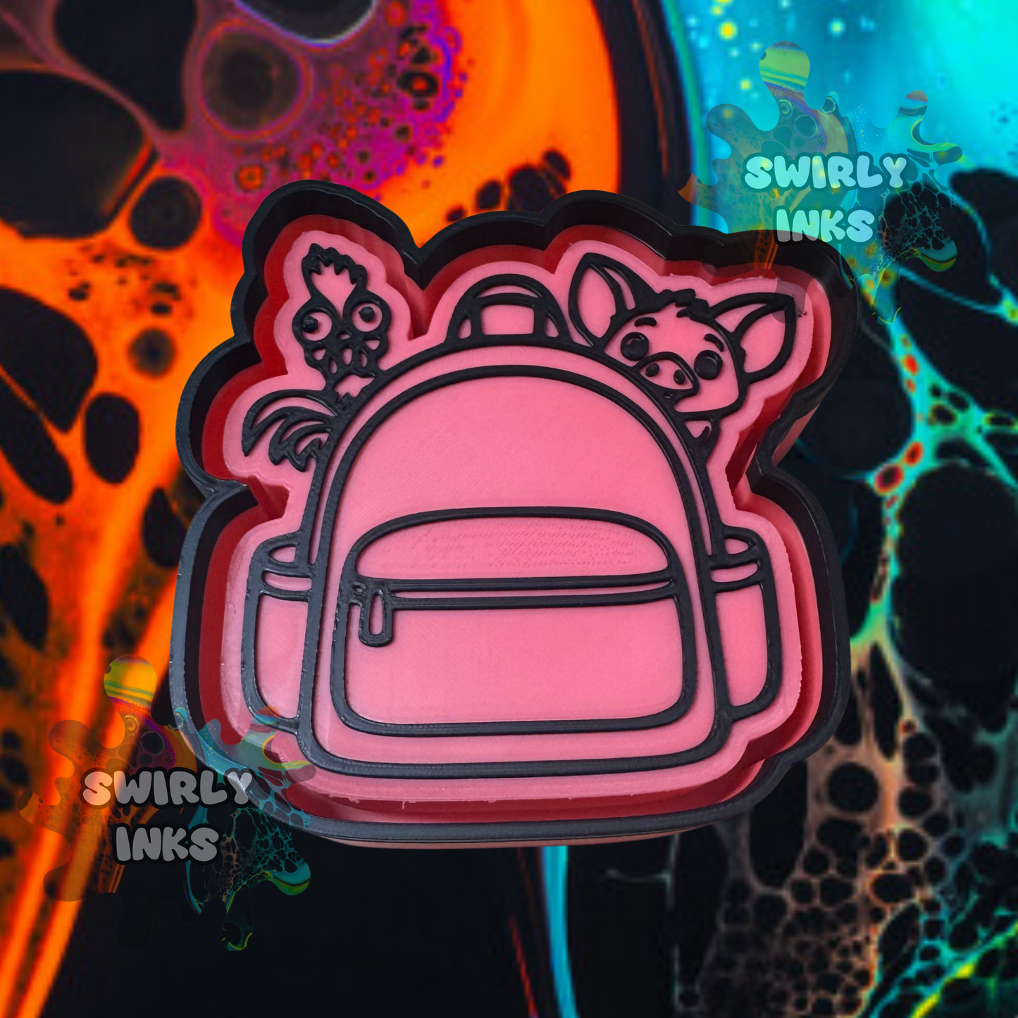 Animals in Backpack Freshie Mold
