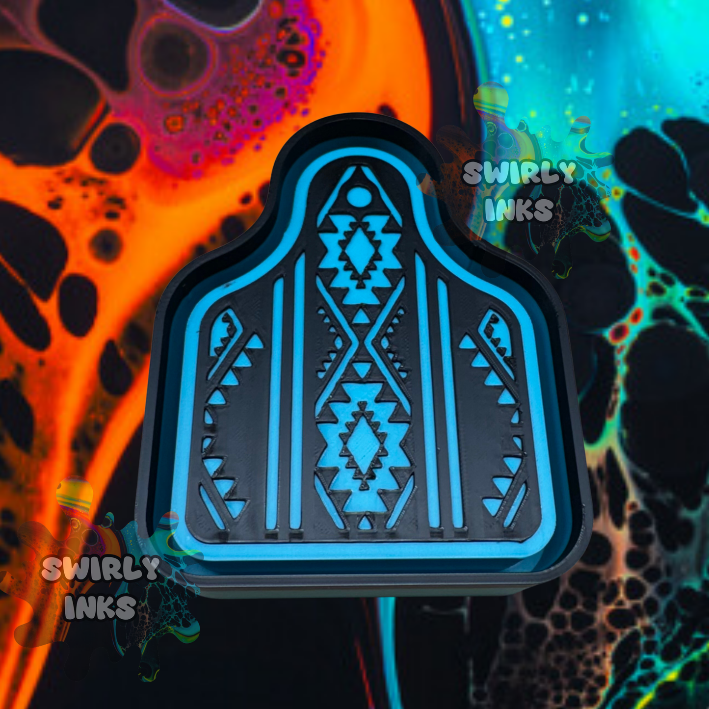 Aztec Ear Tag Freshie Mold