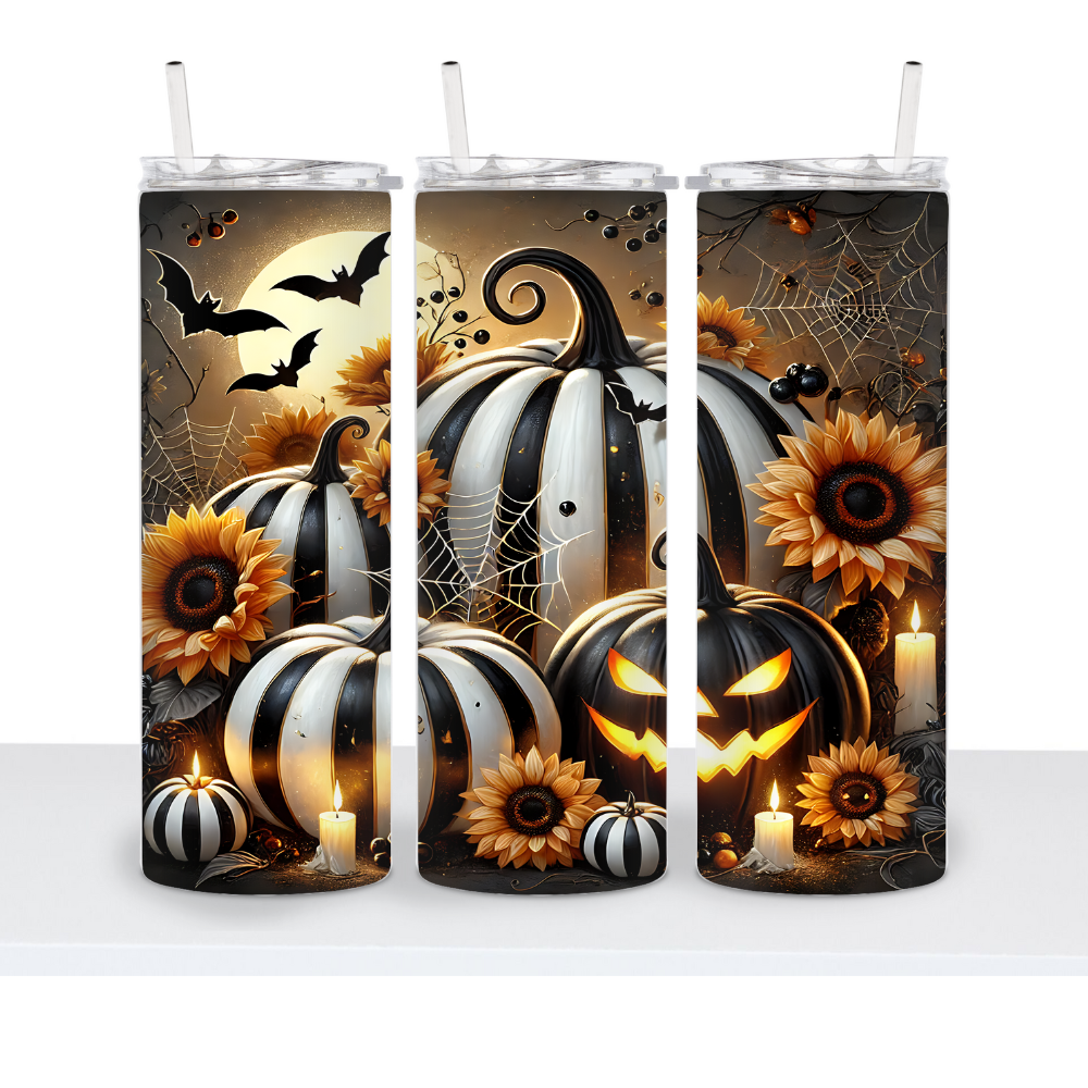 B&W Pumpkins 20oz Tumbler