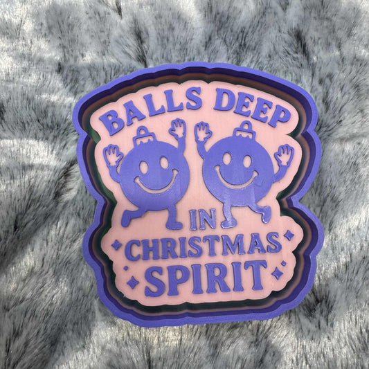 Balls Deep In Christmas Spirit Freshie Mold