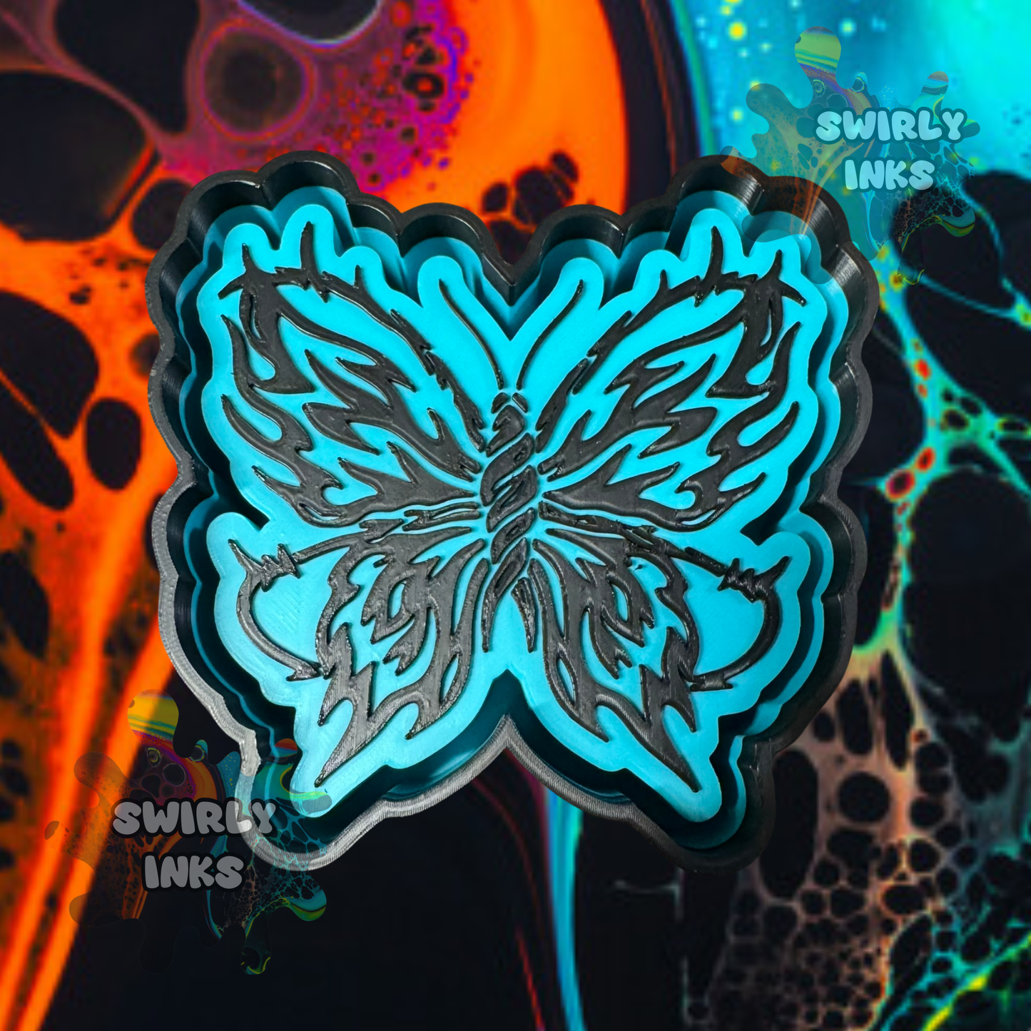 Barbed Wire Butterfly Freshie Mold