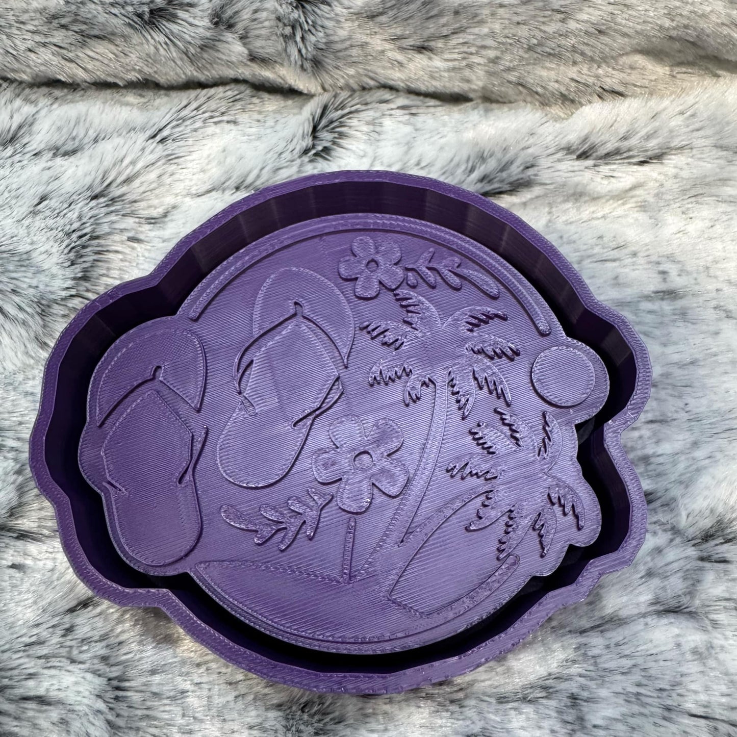 Beach Scene Round Freshie Mold