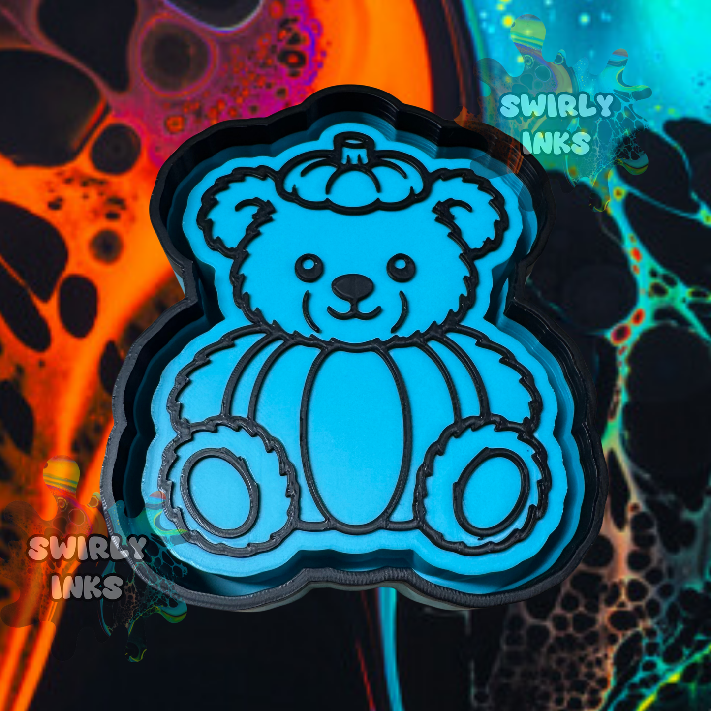 Bear in Pumpkin Freshie Mold