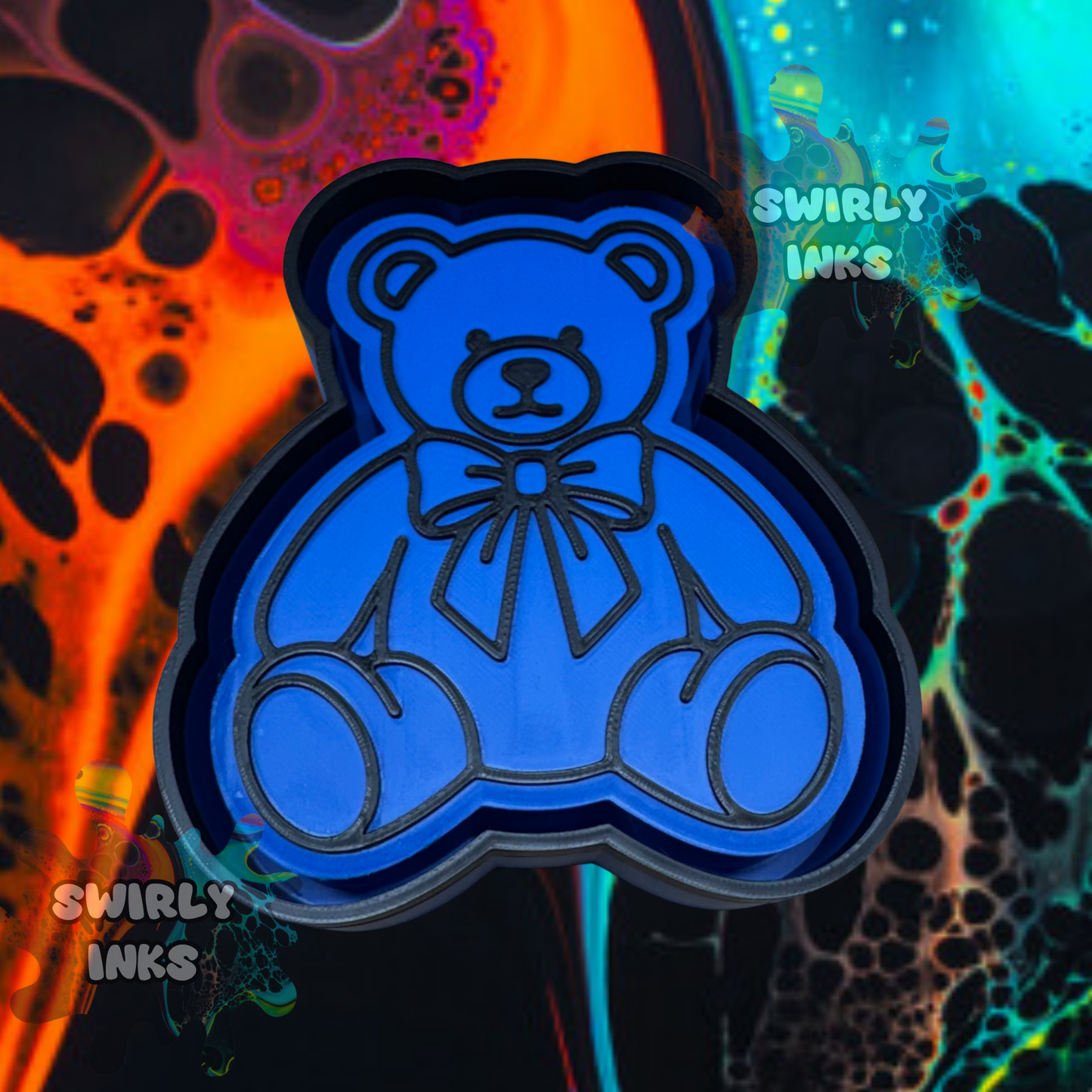 Bear with Bow Freshie Mold