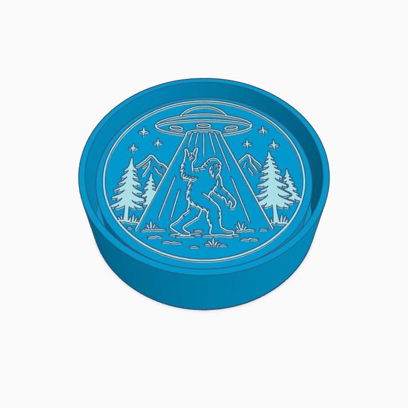 Bigfoot and UFO Freshie Mold