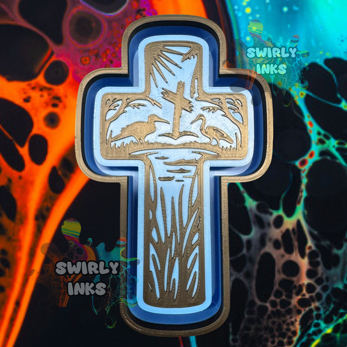 Birds Cross Freshie Mold