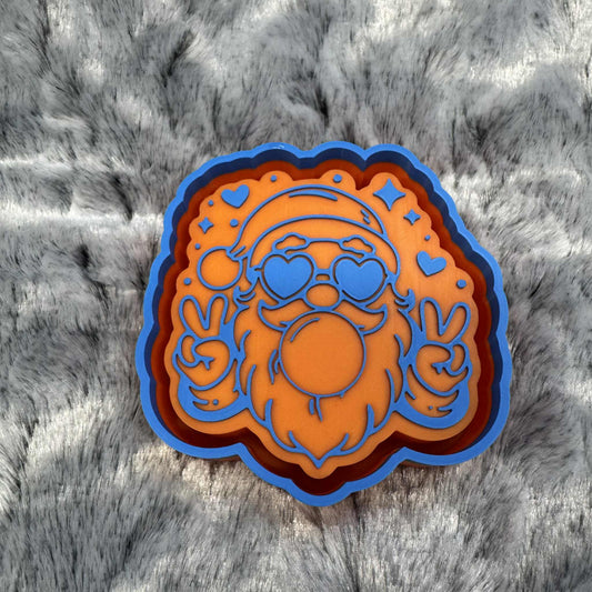 Bubble Gum Peace Santa Freshie Mold