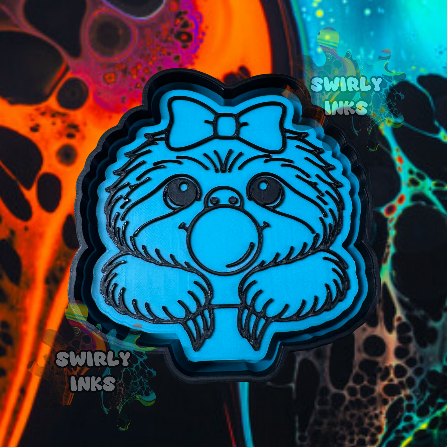 Bubble Gum Sloth with Bow Freshie Mold