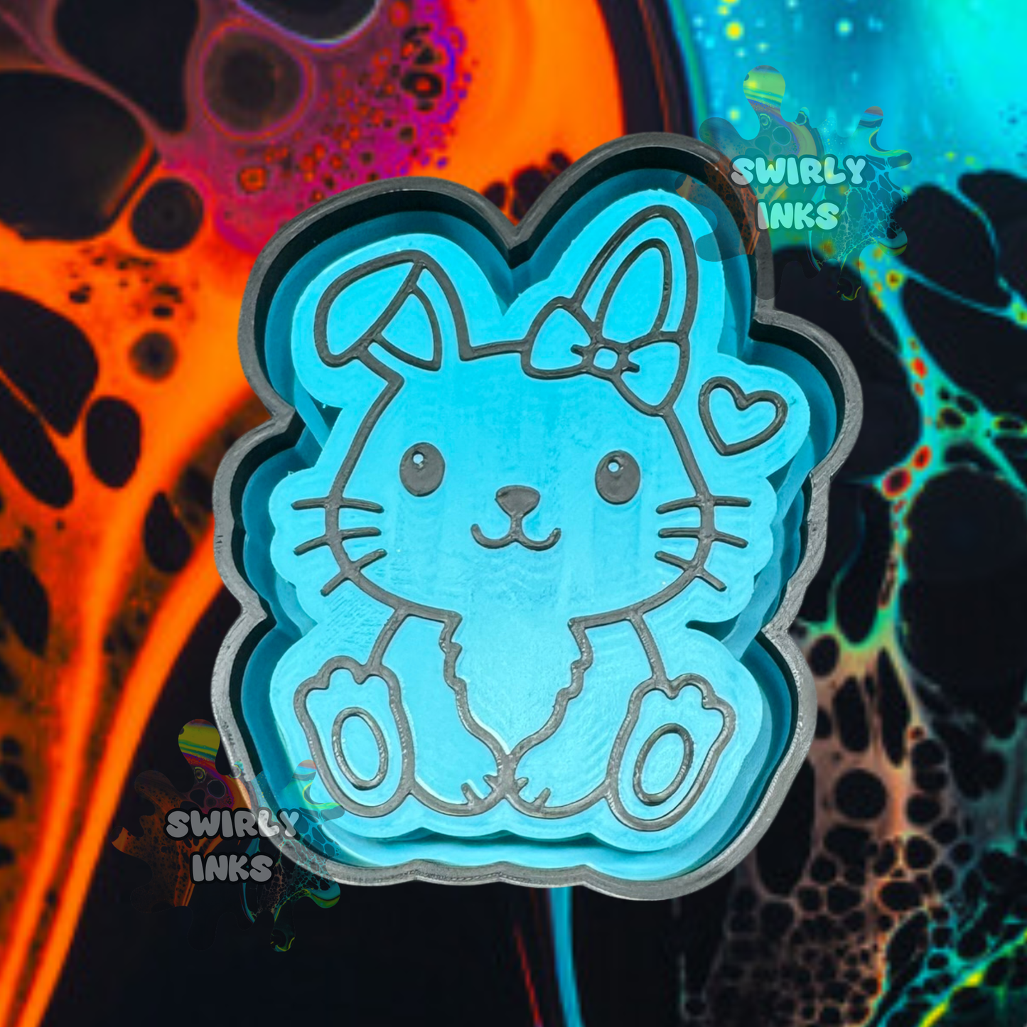 Bunny with Bow Freshie Mold