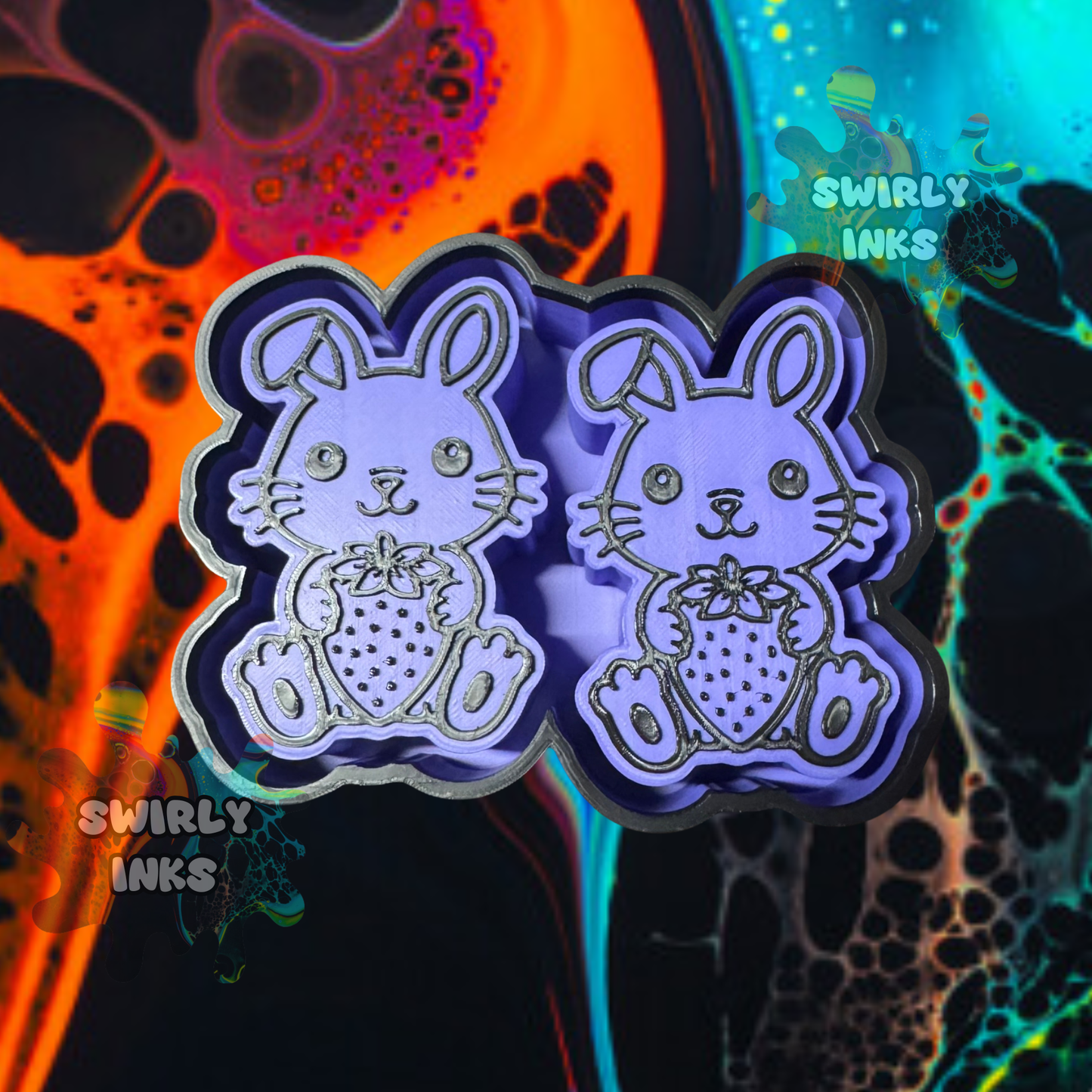 Bunny with Strawberry Vent Freshie Mold