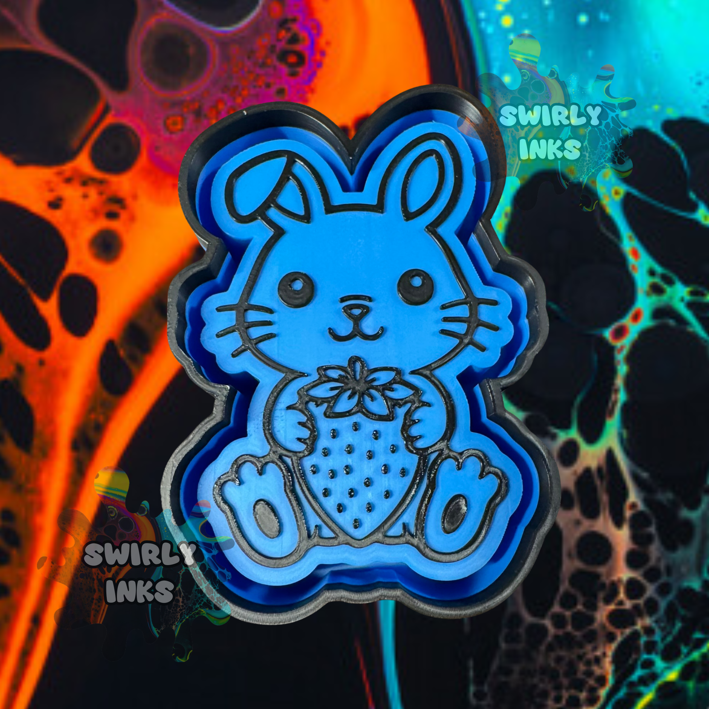 Bunny with Strawberry Freshie Mold