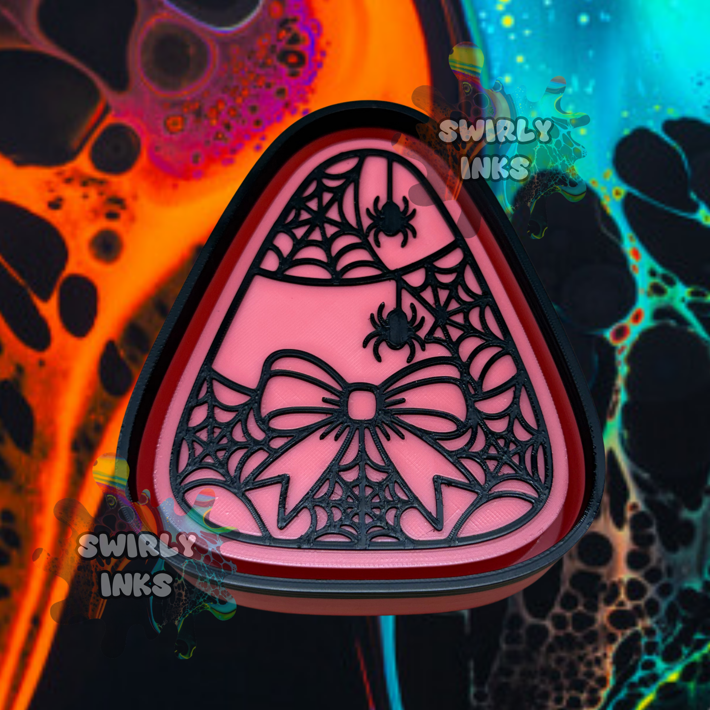 Candy Corn with Spiders & Bow Freshie Mold
