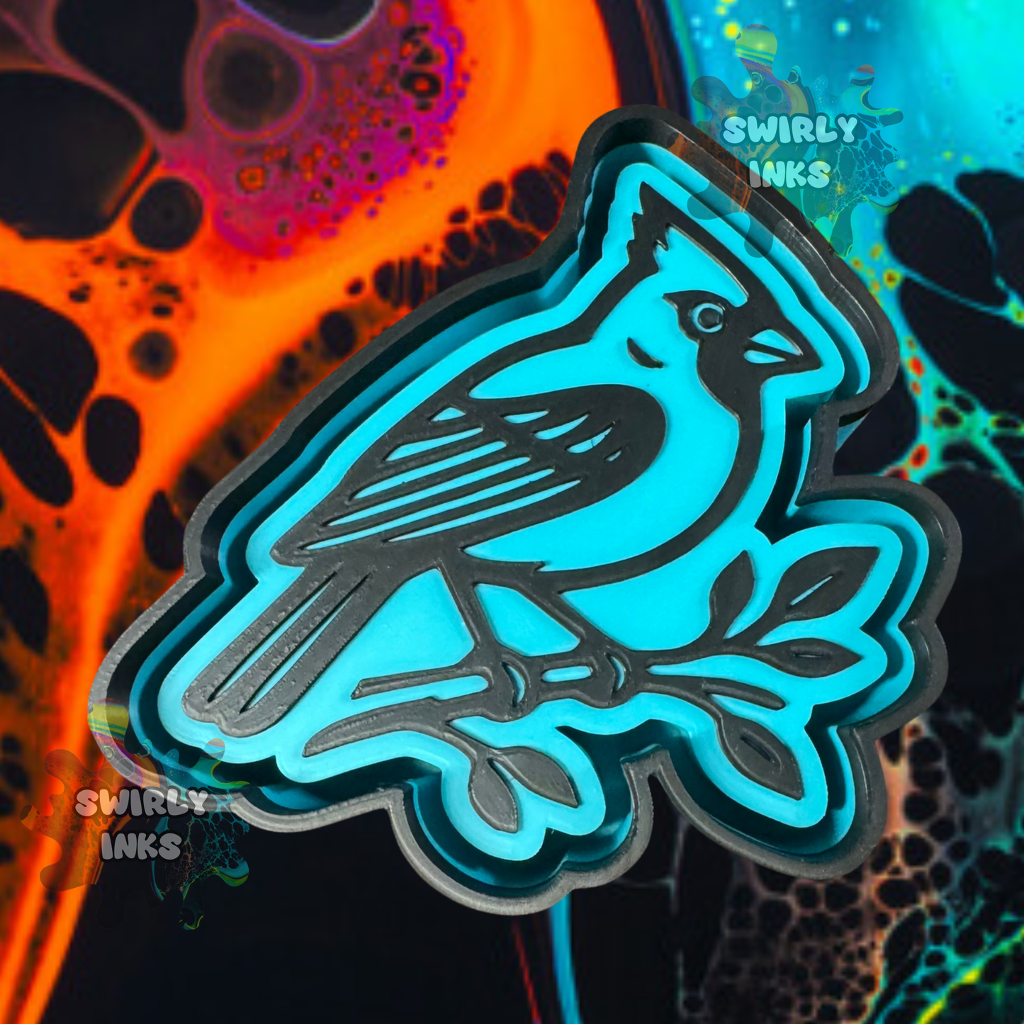 Cardinal on Branch Freshie Mold