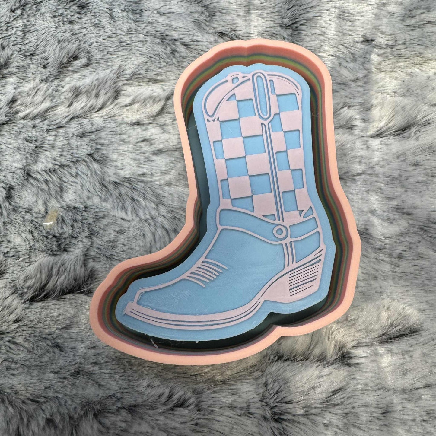 Checkered Boot Freshie Mold
