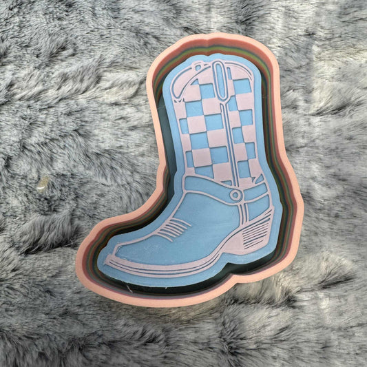 Checkered Boot Freshie Mold