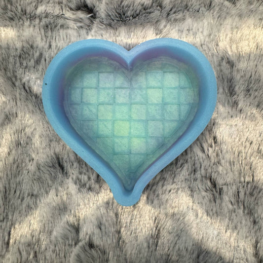 Checkered Heart Freshie Mold
