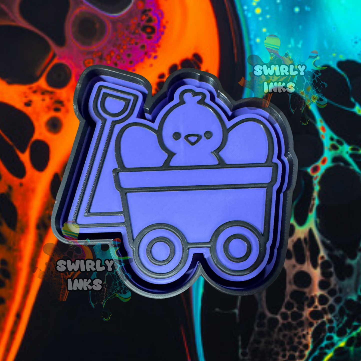 Chick in Wagon Freshie Mold