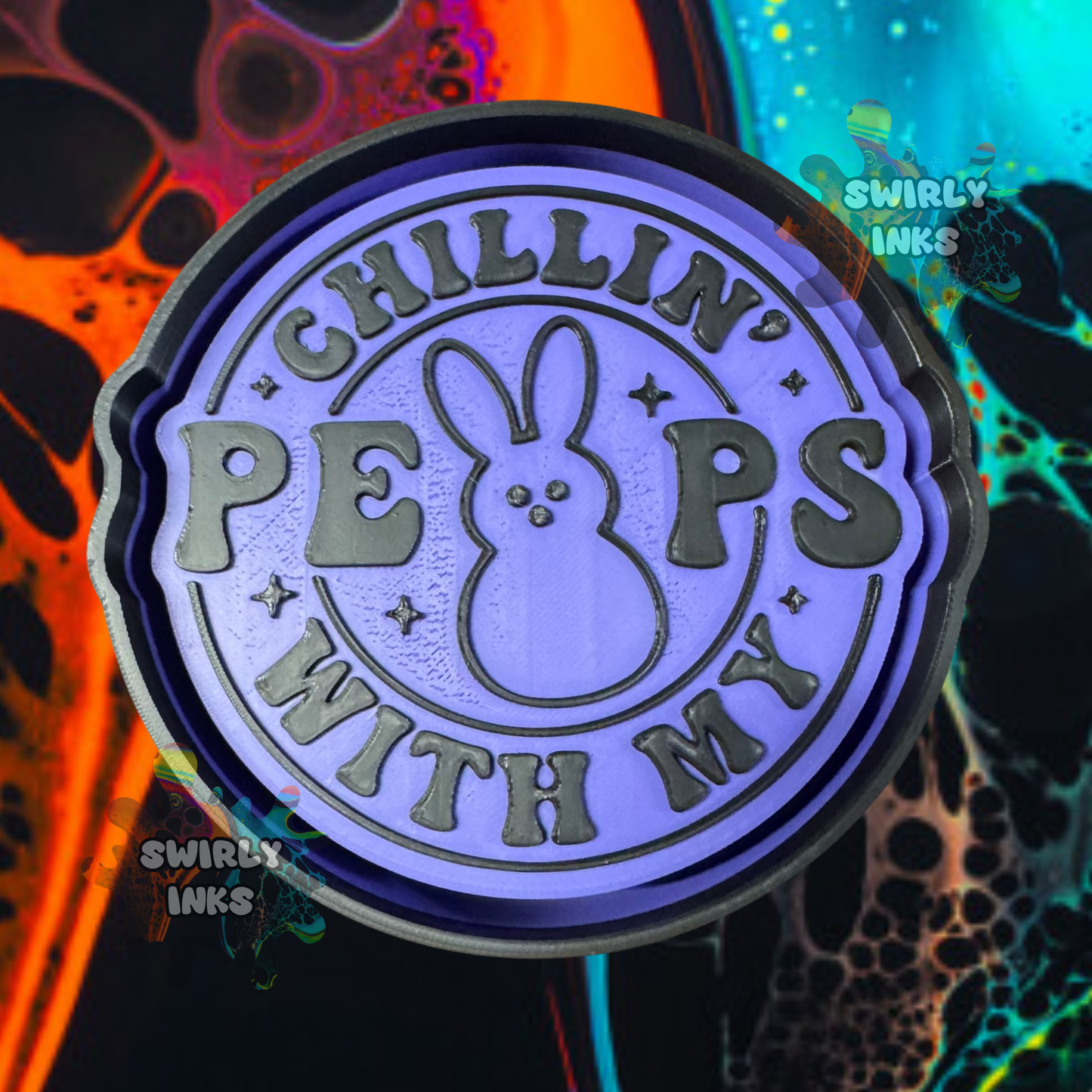 Chillin' With My Peeps Round Freshie Mold