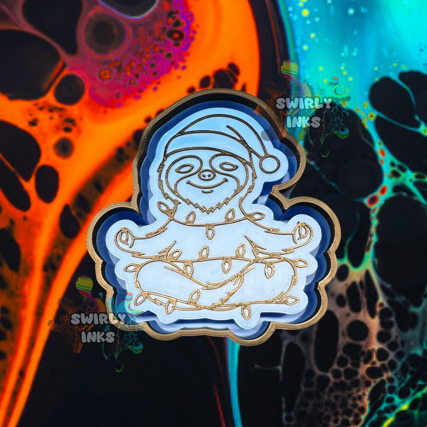 Christmas Sloth Freshie Mold