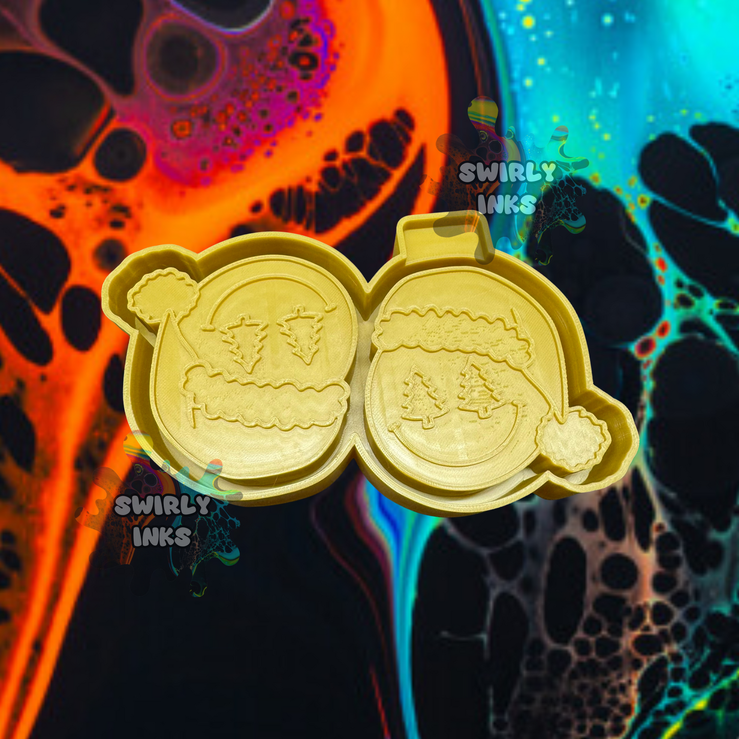 Christmas Smiely Face Vents Freshie Mold