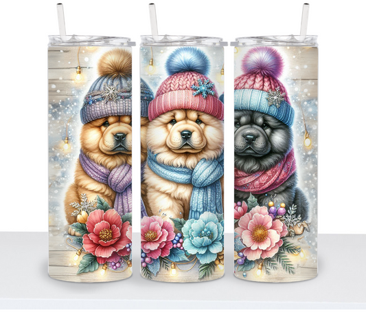 Christmas Dogs in Scarfs