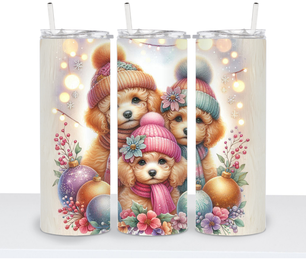 Christmas Dogs in Scarfs