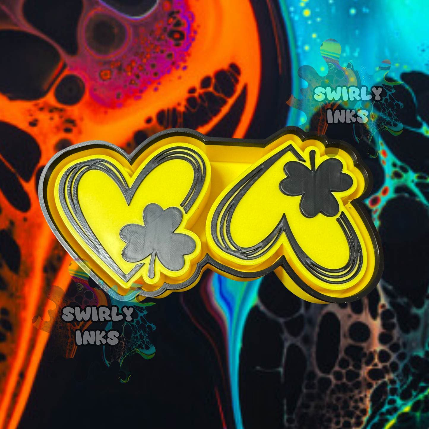 Clover Heart Vent Freshie Mold