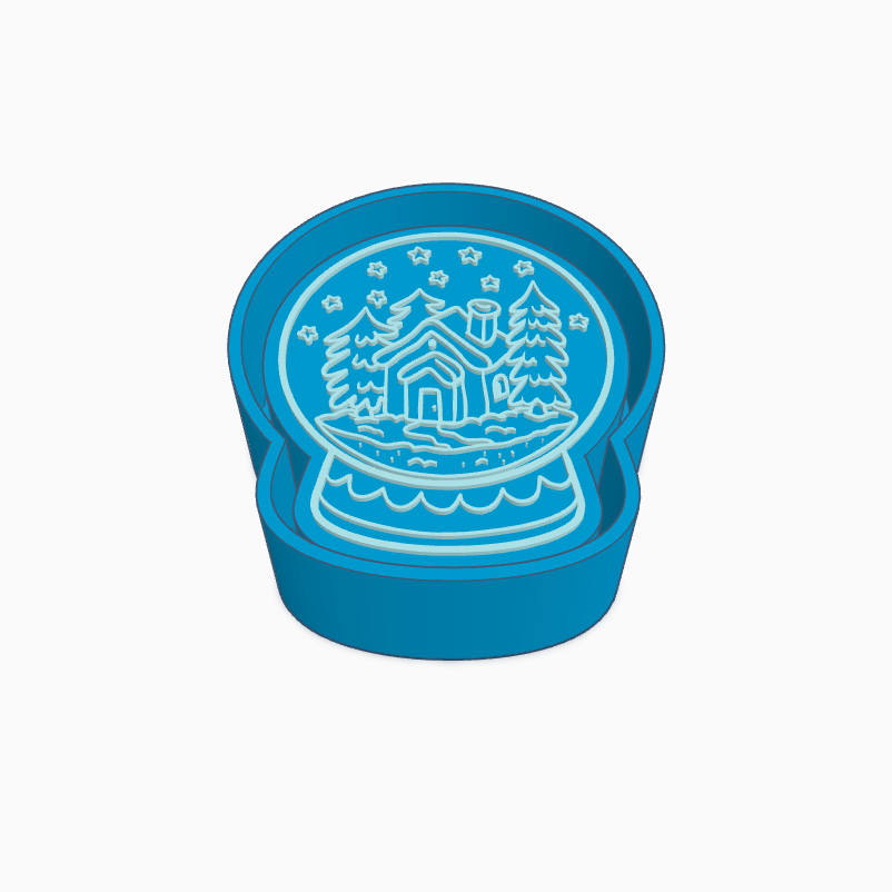 Cottage Snow Globe Freshie Mold