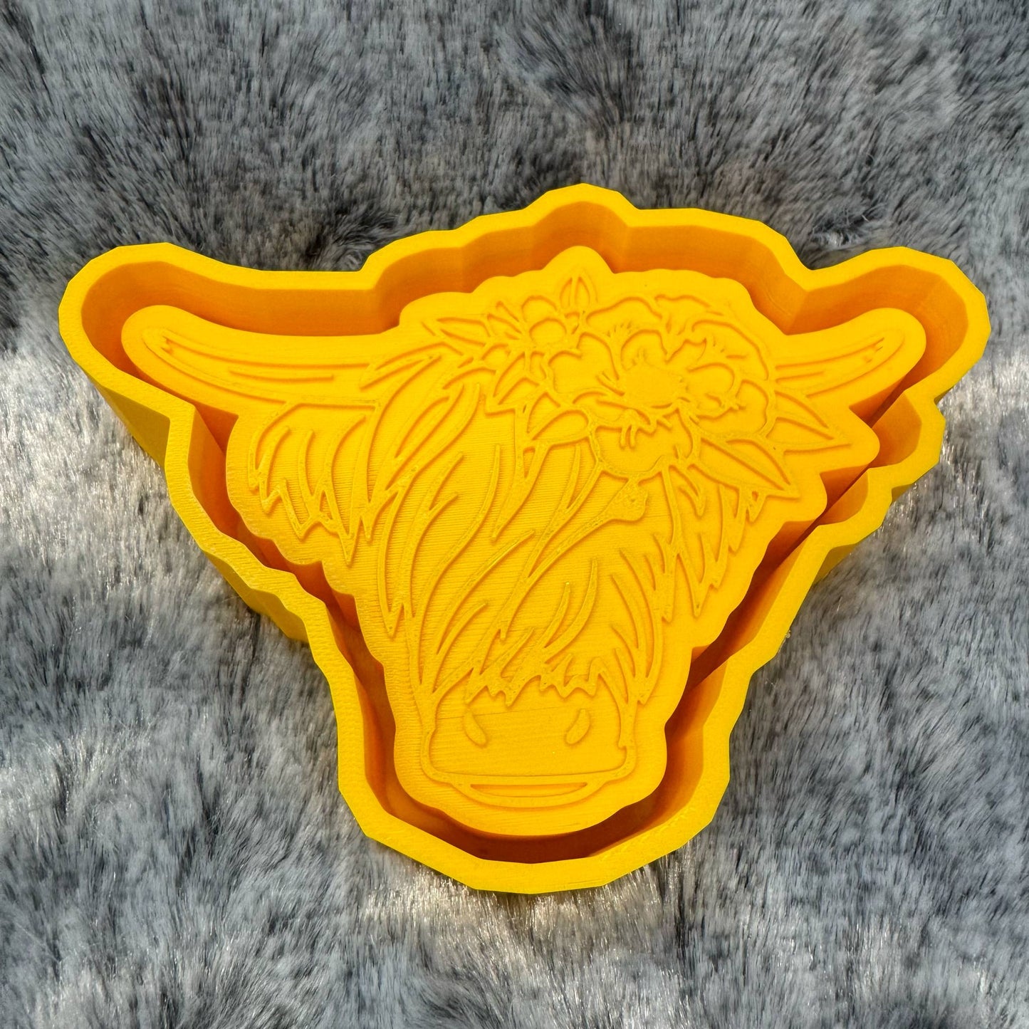 Cow Head with Flowers Freshie Mold