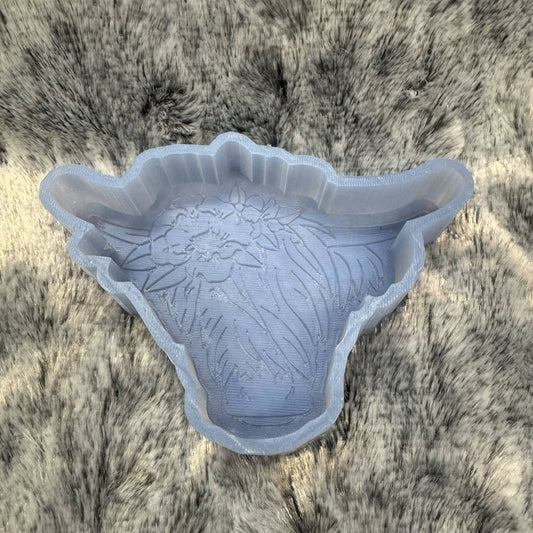 Cow Head with Flowers Freshie Mold