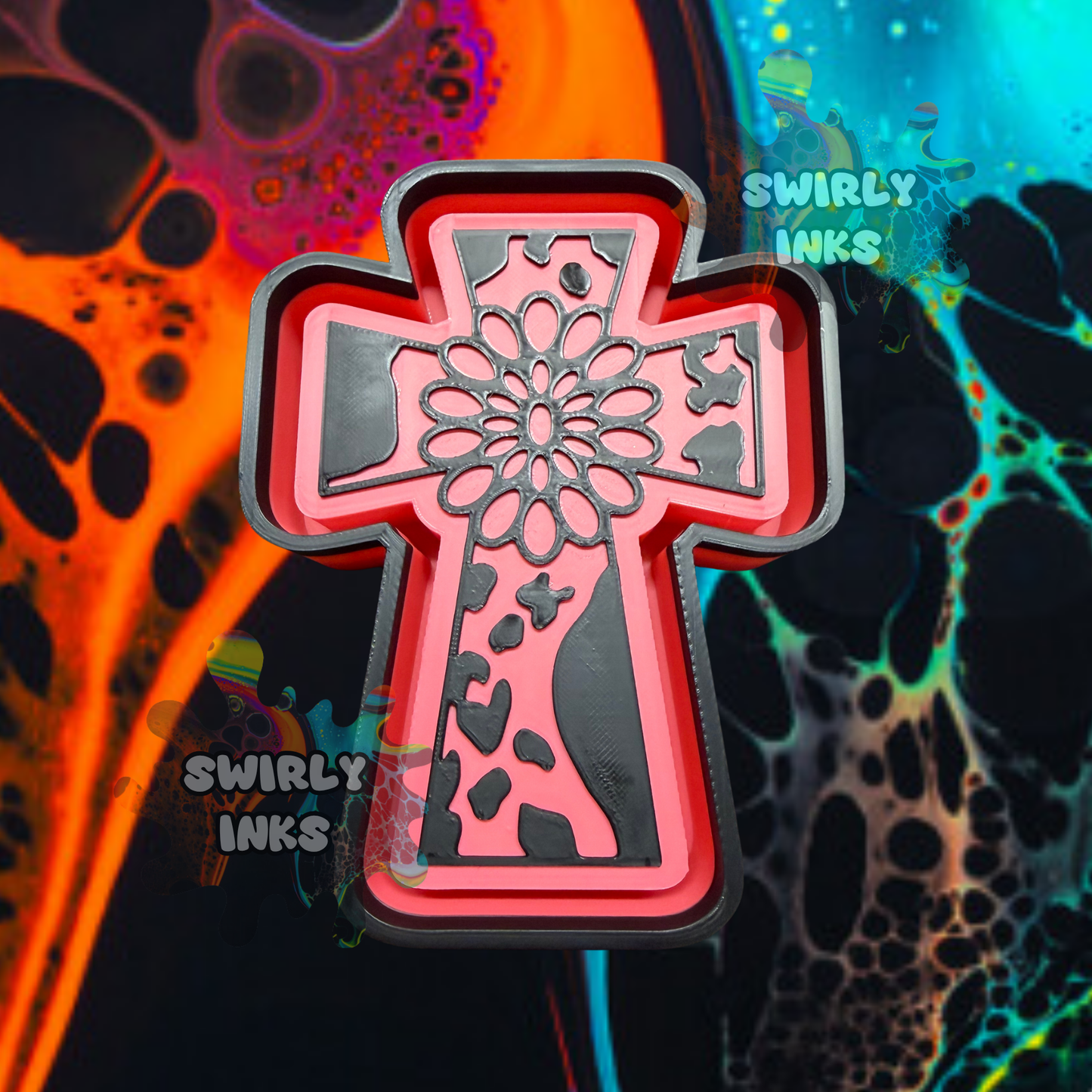 Cow Print Cross Freshie Mold